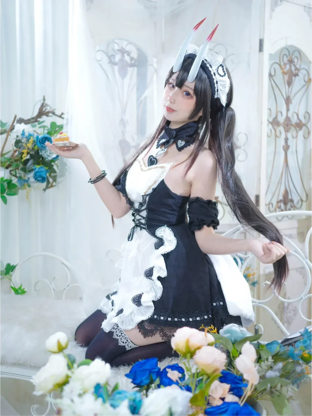 碧蓝航线, 女仆装, 能代cos, cosplay摄影, 黑丝穿搭 - 第1张