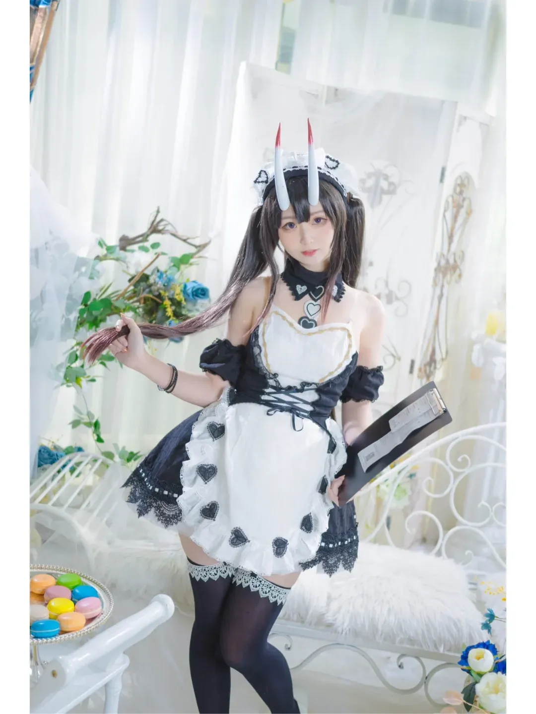 碧蓝航线, 女仆装, 能代cos, cosplay摄影, 黑丝穿搭