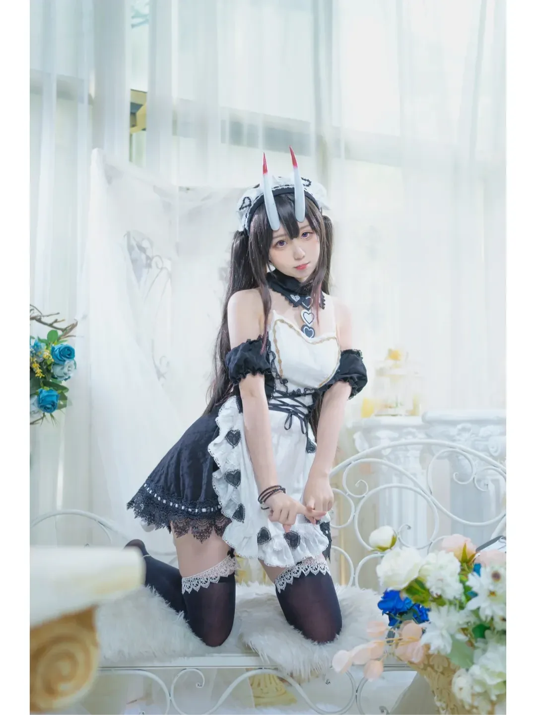 碧蓝航线, 女仆装, 能代cos, cosplay摄影, 黑丝穿搭 - 第3张