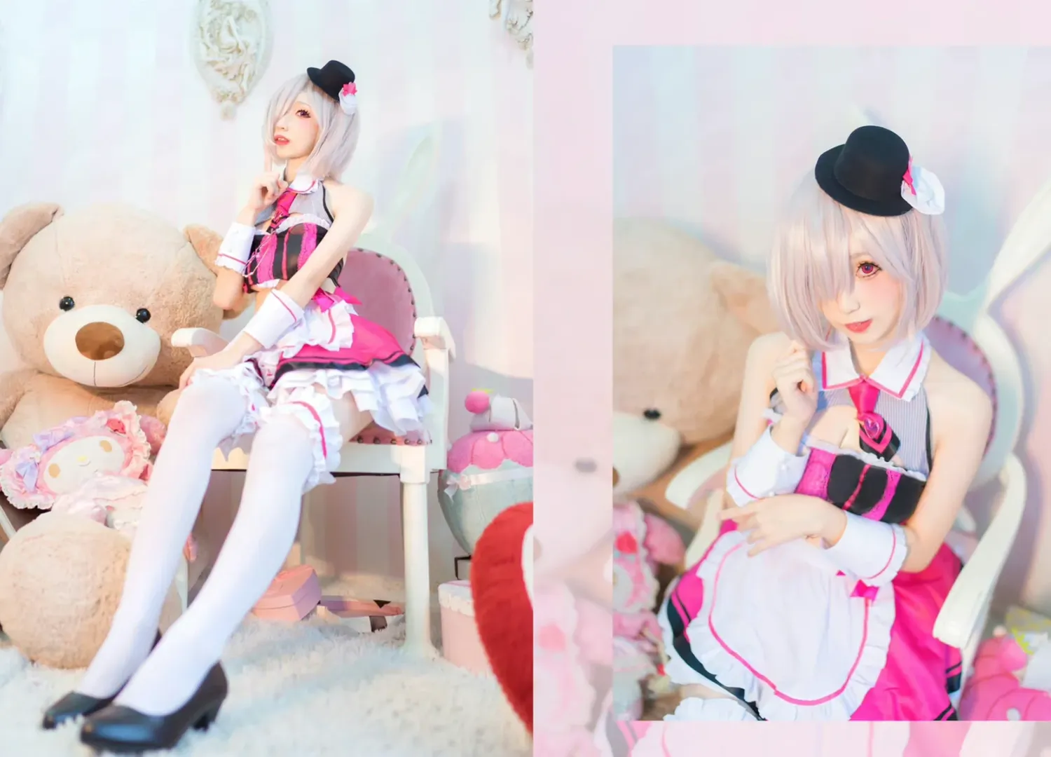 Photography, Fate/Grand Order, White stockings, Mash cosplay, Valentine's Craft Essence - Image 3