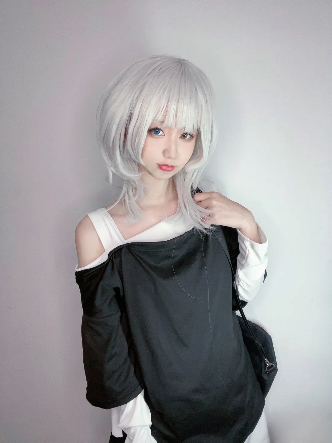 要楽奈コスプレ, BanG Dream! It's MyGO!!!!!, 白髪少女, オッドアイ コスプレ, 私服写真 - 3枚目
