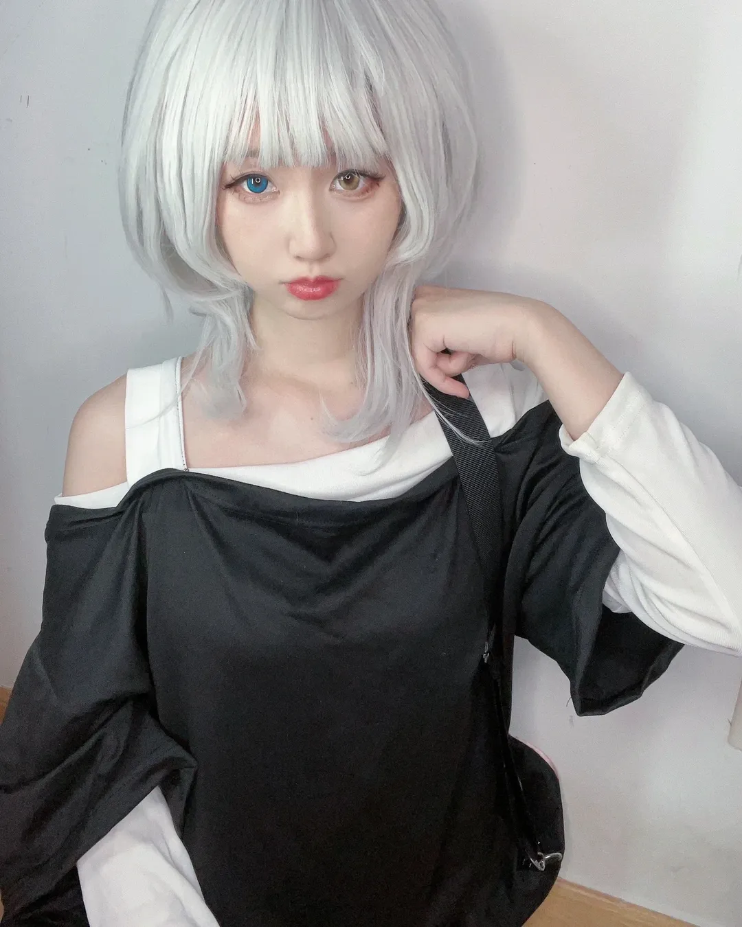 要楽奈コスプレ, BanG Dream! It's MyGO!!!!!, 白髪少女, オッドアイ コスプレ, 私服写真 - 4枚目