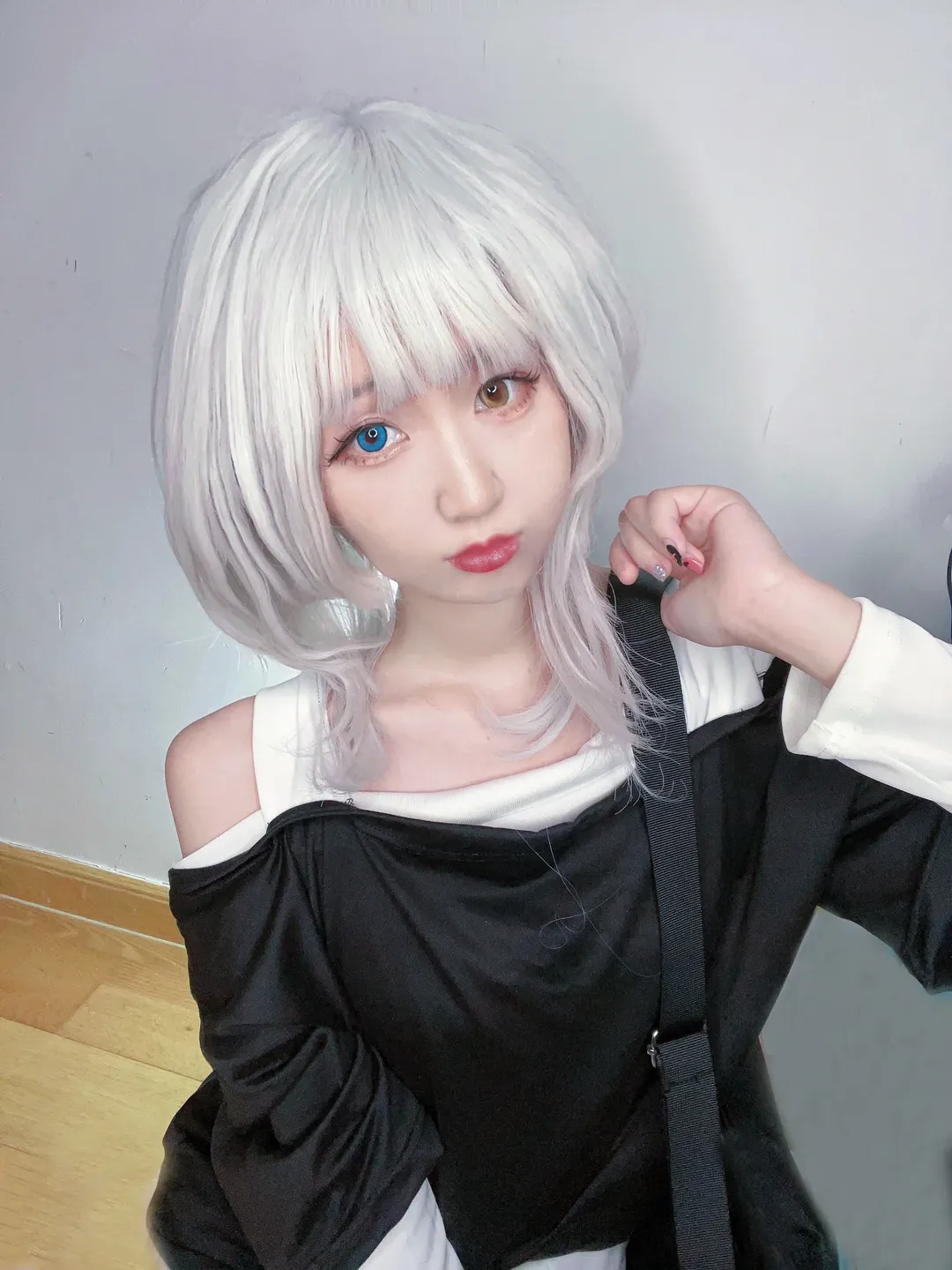 要楽奈コスプレ, BanG Dream! It's MyGO!!!!!, 白髪少女, オッドアイ コスプレ, 私服写真 - 5枚目