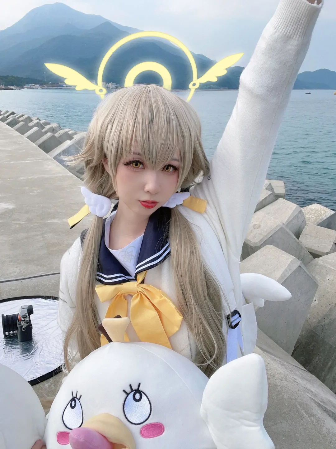 碧蓝档案, 水手服, cosplay摄影, 黑丝cos, 日富美cos - 第2张