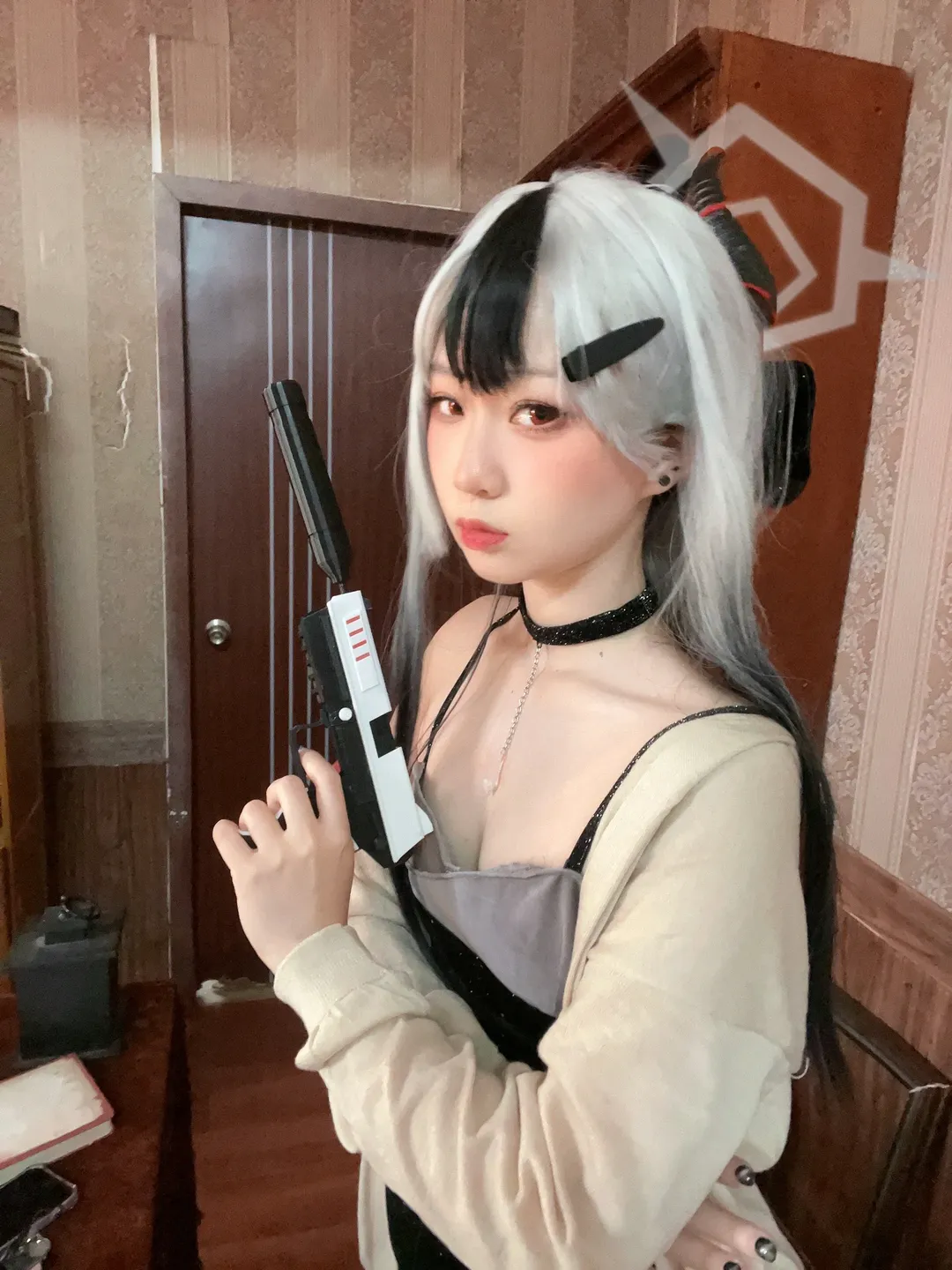 蔚蓝档案, 鬼方佳代子cos, 假发造型, 二次元角色扮演, 持枪造型 - 第5张