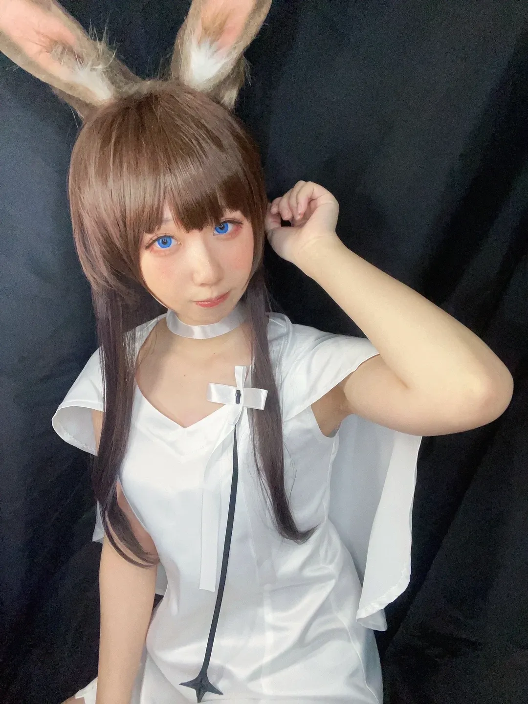 明日方舟, 白色連衣裙, cosplay攝影, 兔耳cos, 幼年阿米婭cos