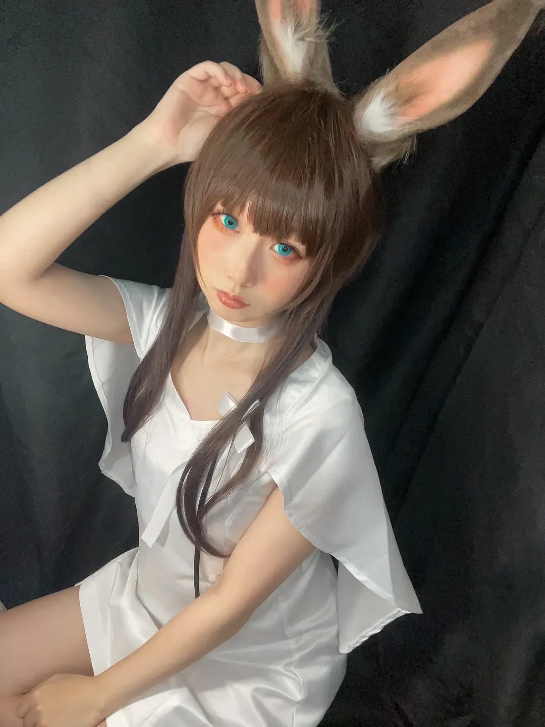 明日方舟, 阿米婭cos, 兔耳造型, 反差感, 刀片特效