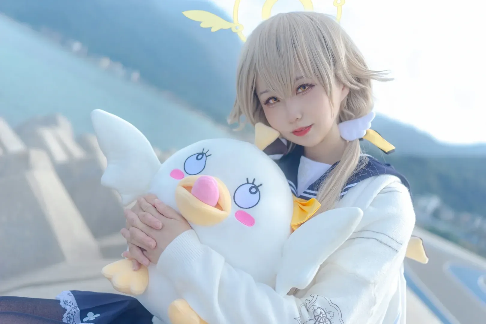 蔚蓝档案, cosplay日常, 日富美cos, 黑色丝袜, 女高中生cos - 第2张
