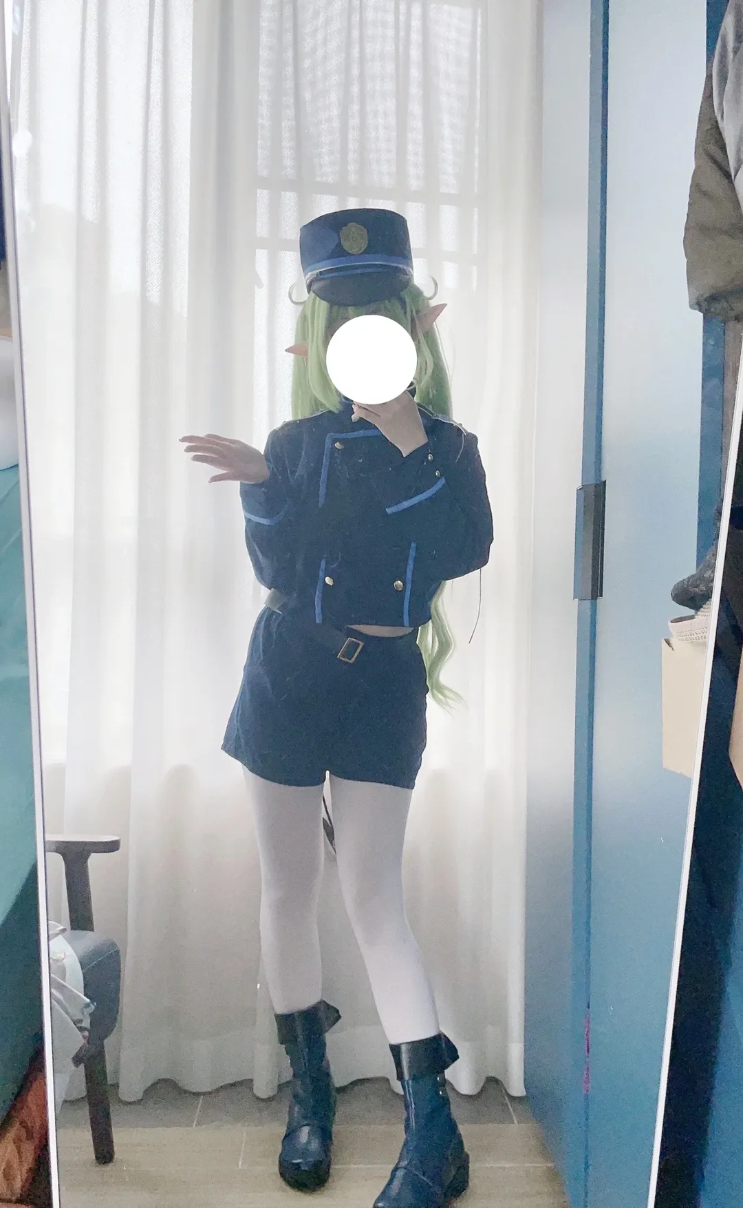 二次元, cosplay, 蔚蓝档案, 铁道双子cos, 白色连裤袜