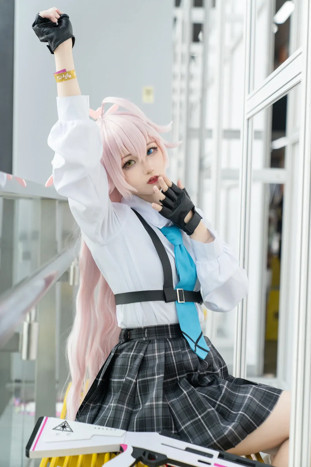 蔚蓝档案, 小鸟游星野cos, 二次元场照, 慵懒风, 白袜 - 第2张