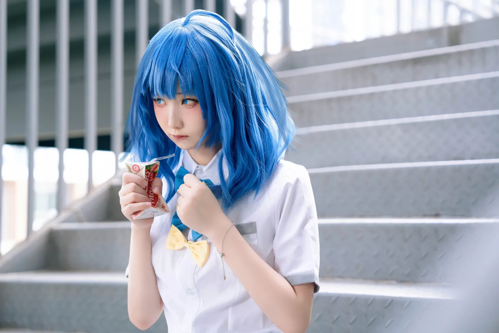cosplay, JK制服, 蓝发少女, 八奈见杏菜cos, 败犬女主太多了 - 第2张