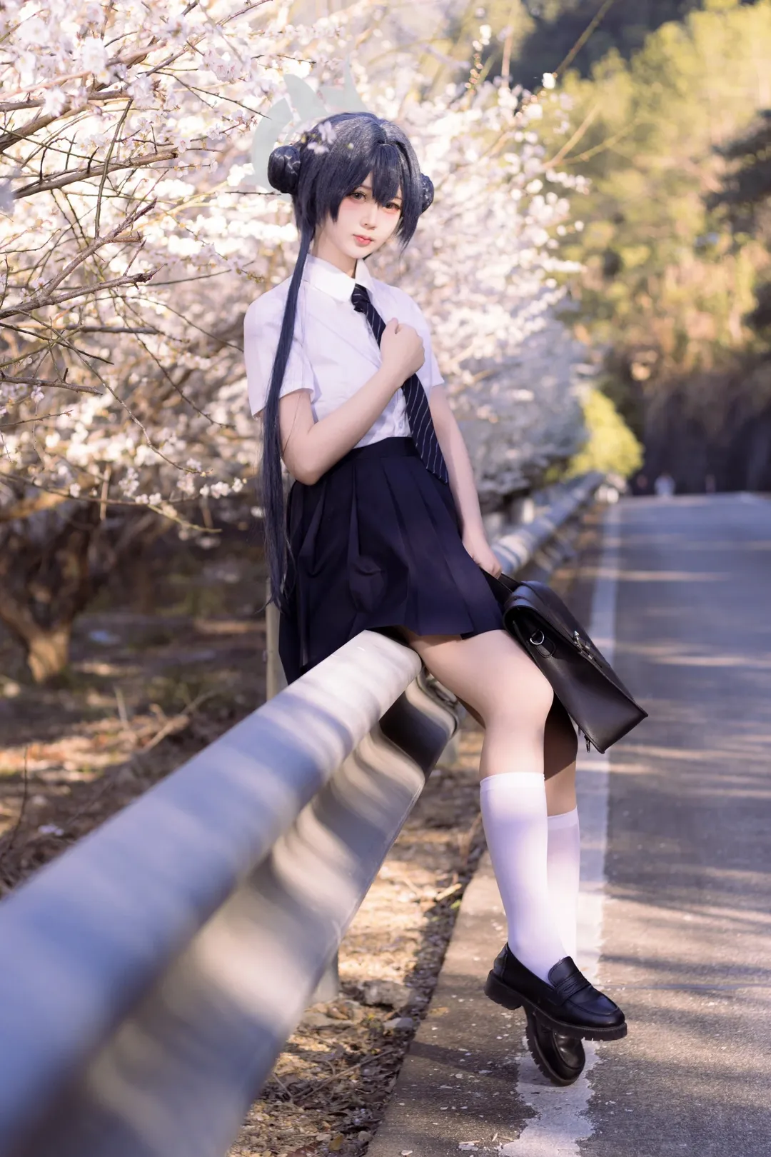 蔚蓝档案, 樱花摄影, 二次元外景, 丝袜cos, kisaki cos