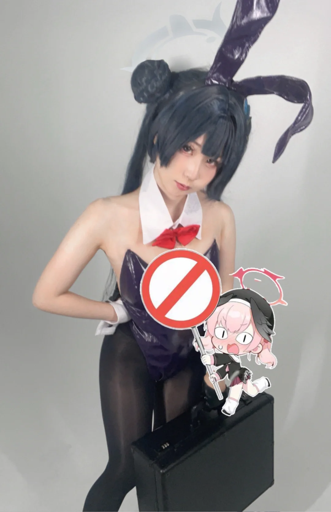 蔚蓝档案, 妃咲cos, cosplay摄影, 黑丝cos, 兔女郎同人 - 第1张
