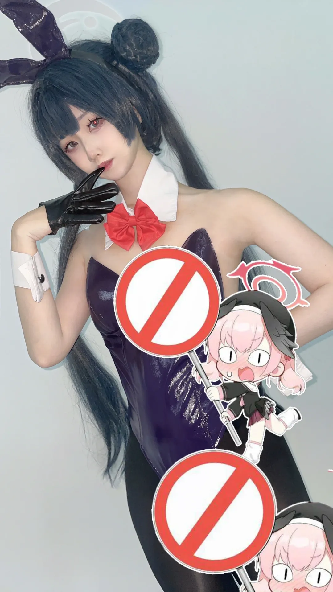 蔚蓝档案, 妃咲cos, cosplay摄影, 黑丝cos, 兔女郎同人 - 第3张