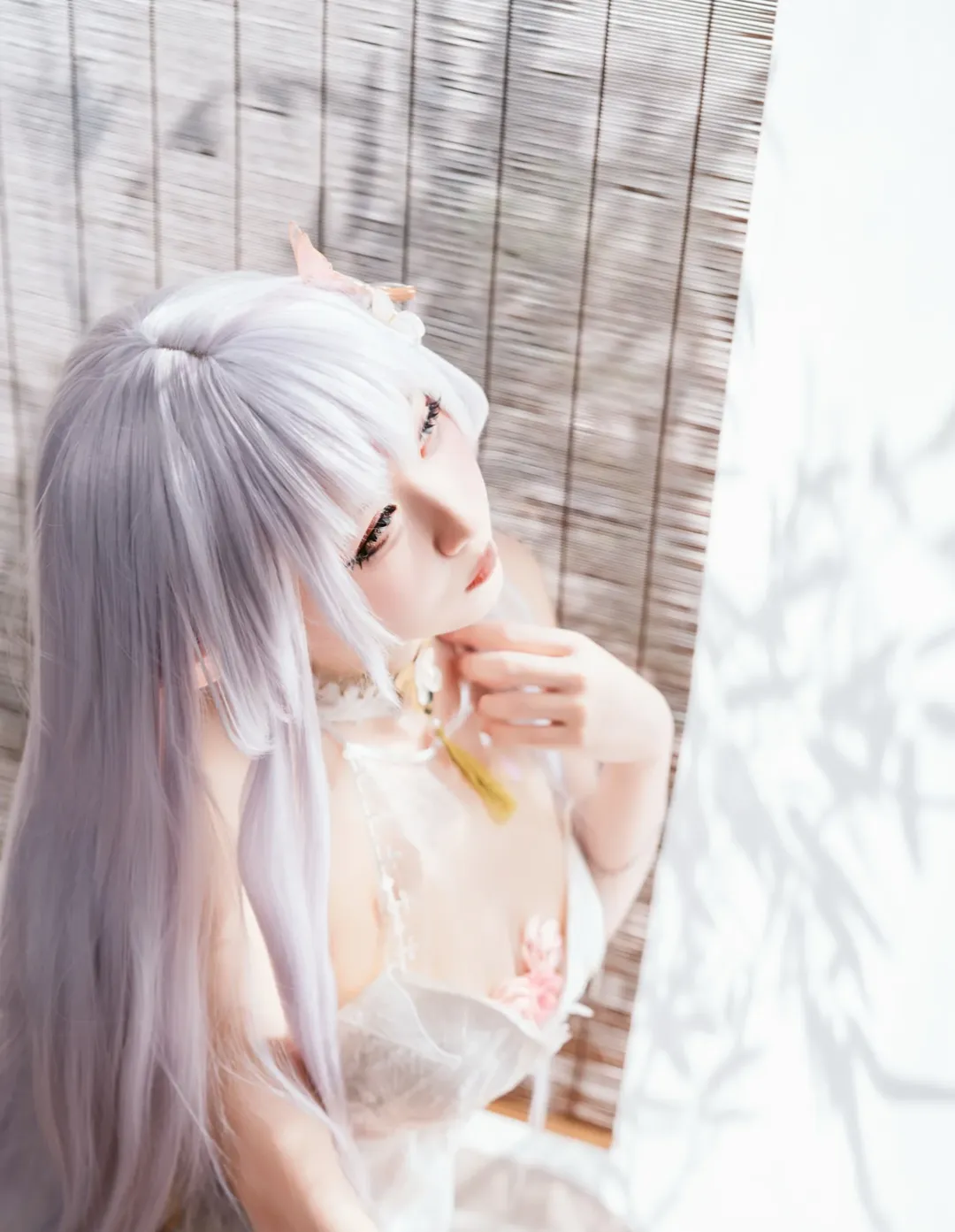 碧蓝航线, Cosplay摄影, 精灵耳, 阿尔比恩cos, 白色蕾丝 - 第2张