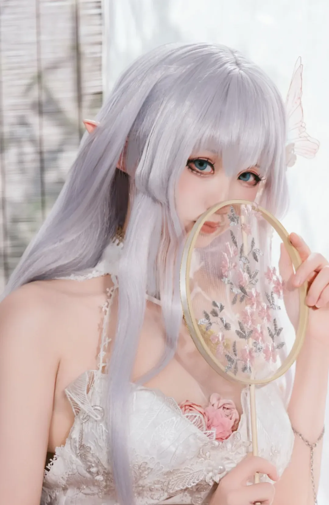 碧蓝航线, Cosplay摄影, 精灵耳, 阿尔比恩cos, 白色蕾丝