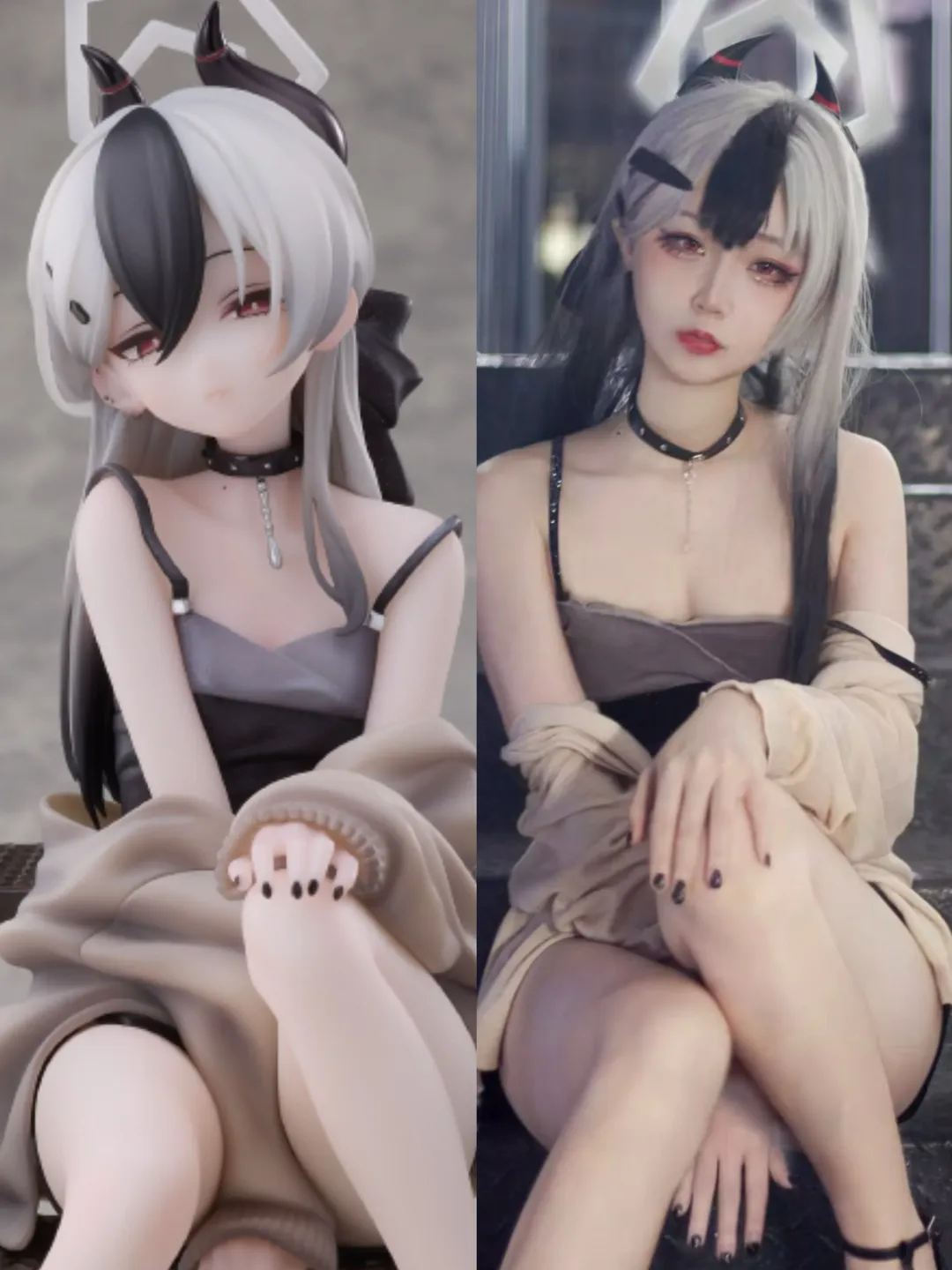 蔚蓝档案, 手办还原, 鬼方佳代子cos, 礼服cosplay, 工业风拍摄 - 第1张