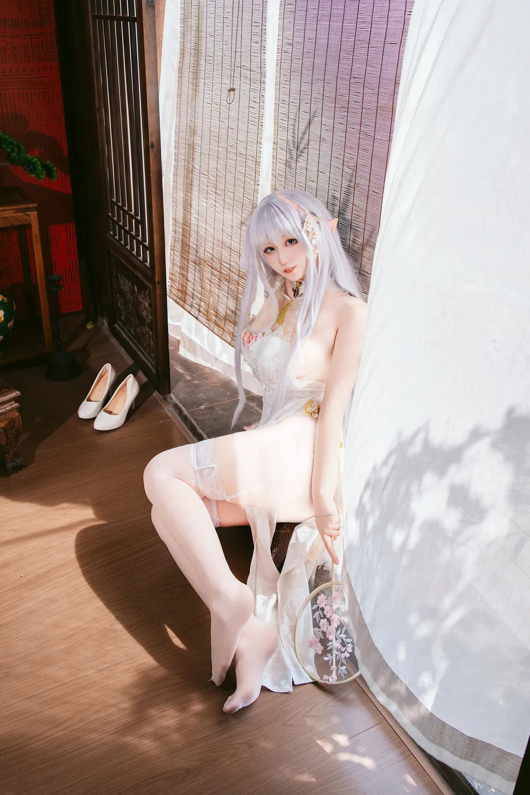 碧蓝航线, cosplay摄影, 精灵耳cosplay, 阿尔比恩cos, 轻纱古风