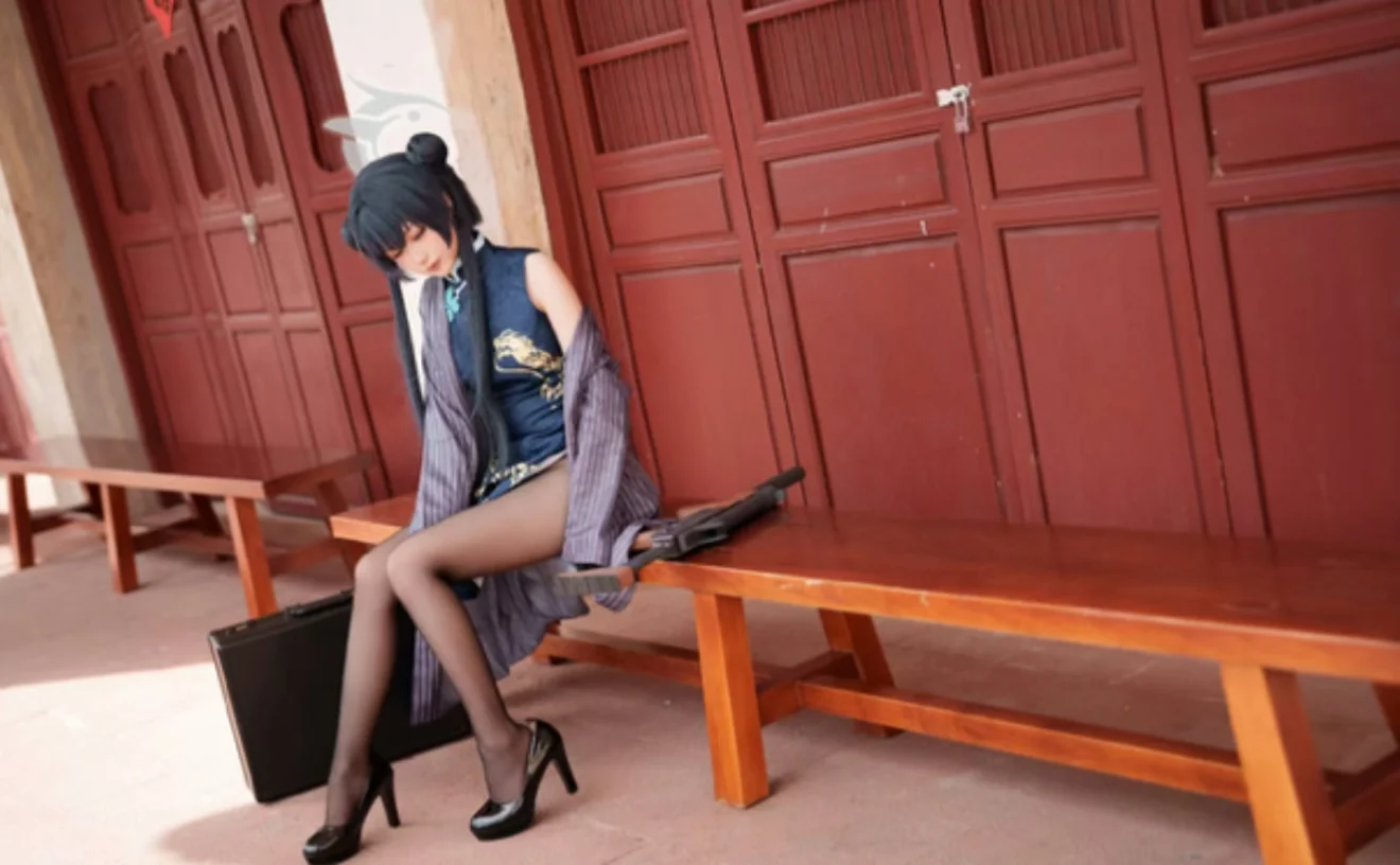 蔚蓝档案, 妃咲cos, 旗袍cosplay, 新春cos, 马年贺岁