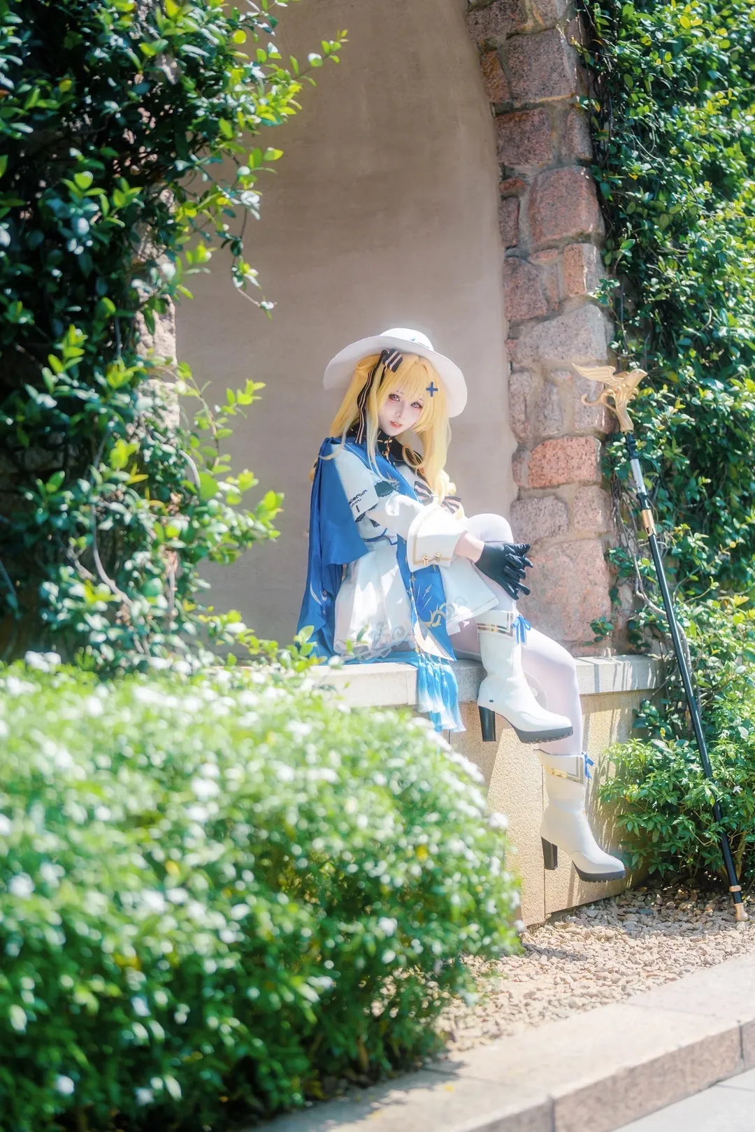 菲比cos, 鸣潮, cosplay正片, 白丝cos, 复古庄园 - 第2张