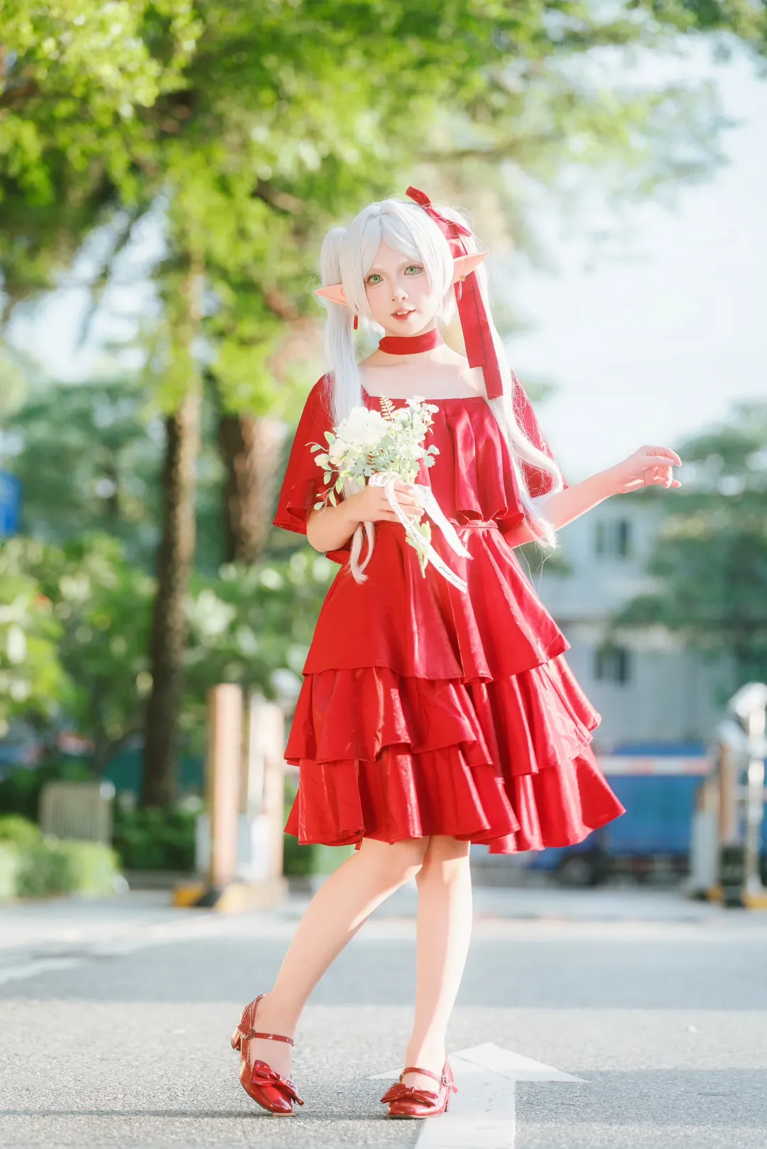 漫展返图, 葬送的芙莉莲, 芙莉莲cos, CICF, 红裙