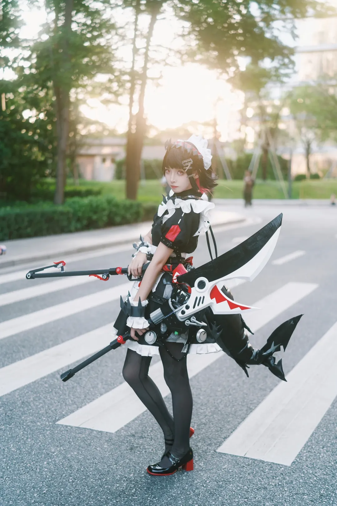 ゼンレスゾーンゼロ, コスプレ, イベント写真, サメちゃんコスプレ, ストッキング コスプレ - 4枚目
