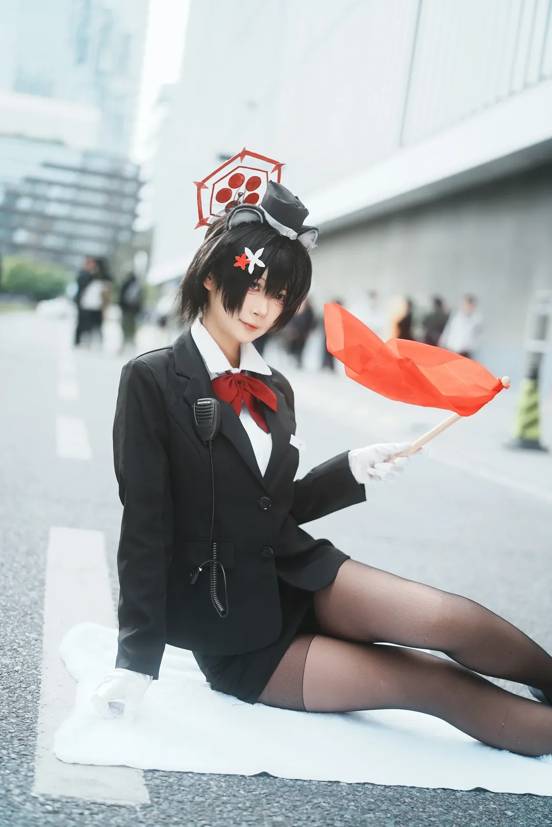 蔚蓝档案, 漫展返图, 黑丝穿搭, 春日椿cos, 制服cos - 第7张