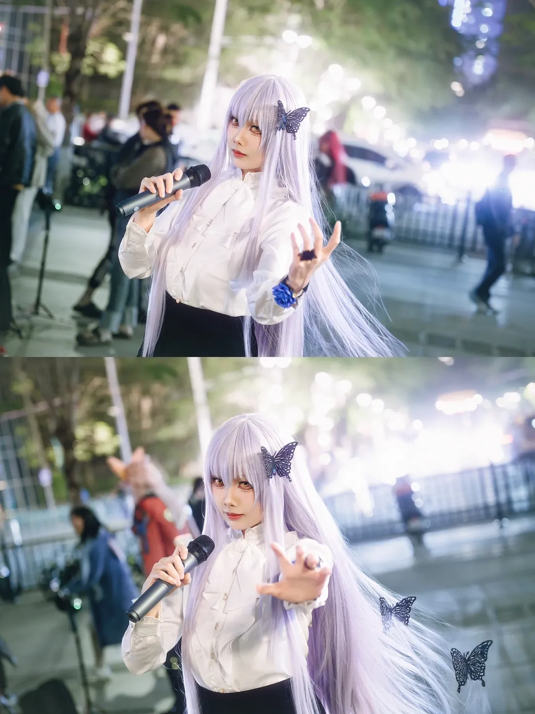 夜景拍摄, 黑丝, BanG Dream!, 凑友希那cos, 动漫星城 - 第1张