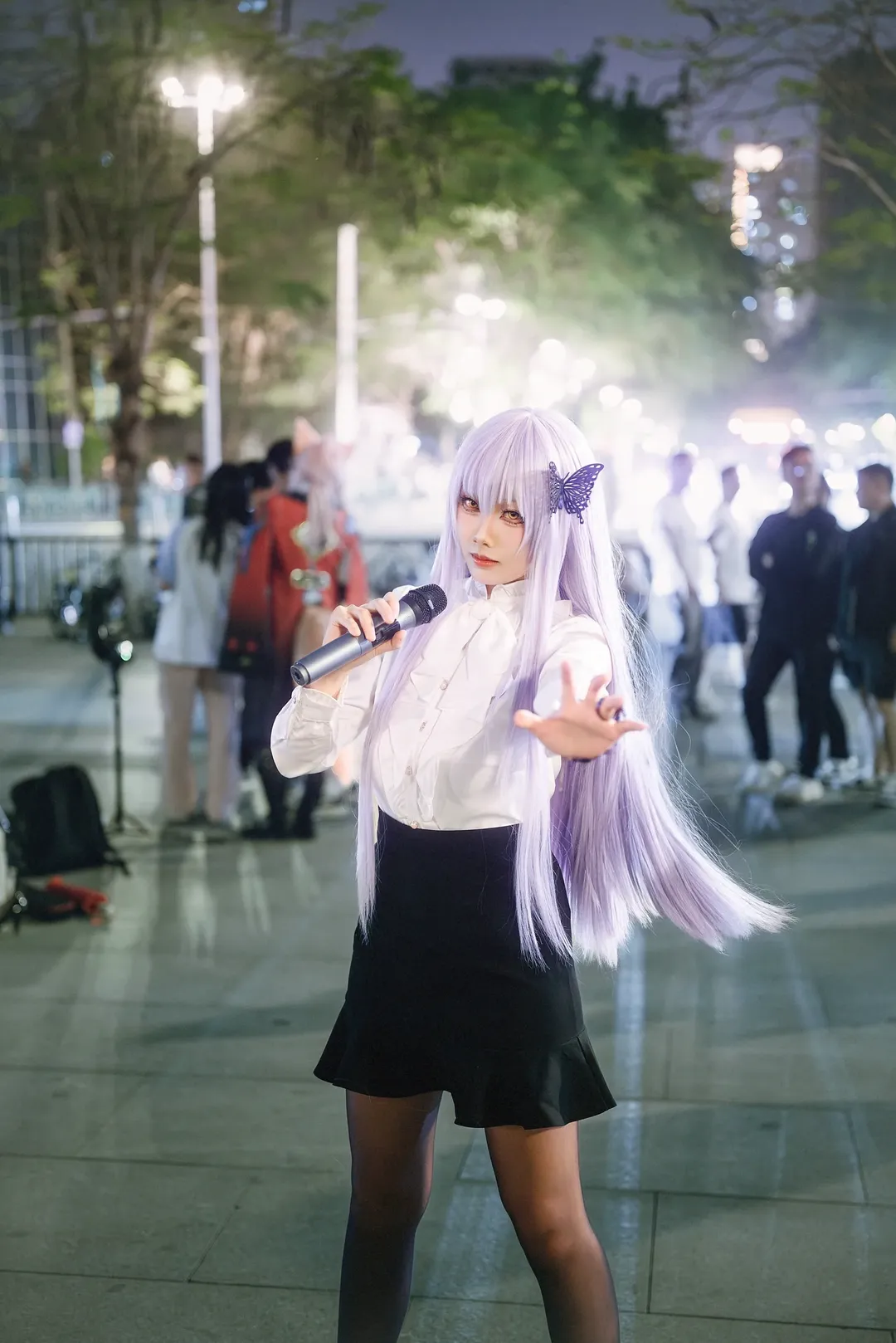 夜景拍摄, 黑丝, BanG Dream!, 凑友希那cos, 动漫星城 - 第2张