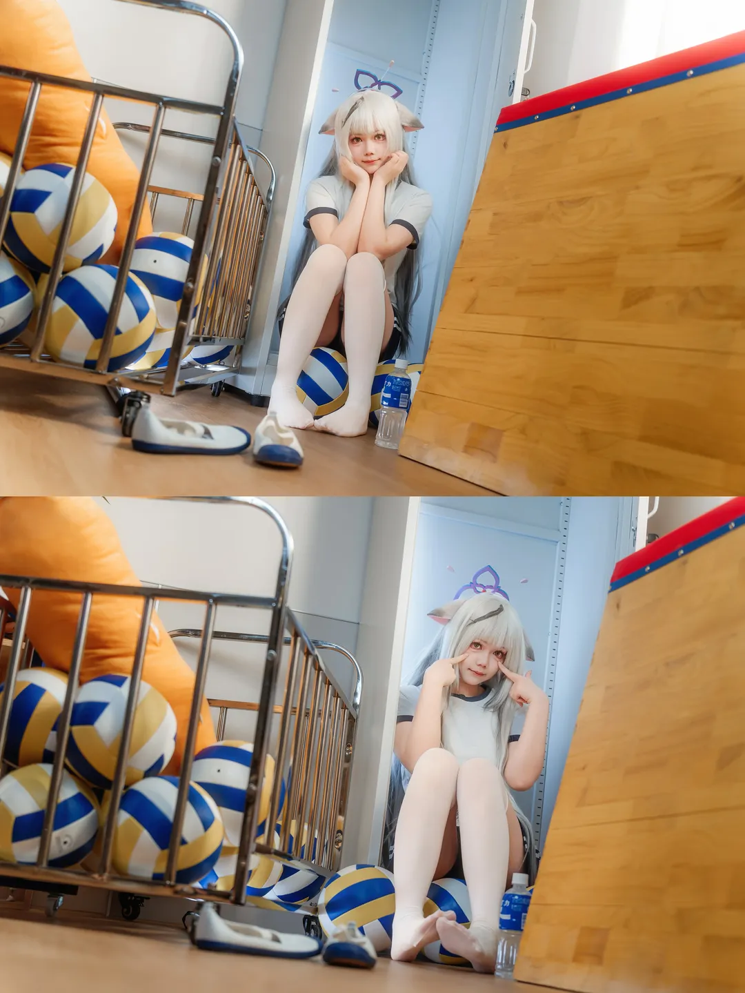 蔚蓝档案, 二次元cos, 春原心奈cos, 白丝cos, 体操服cosplay - 第10张