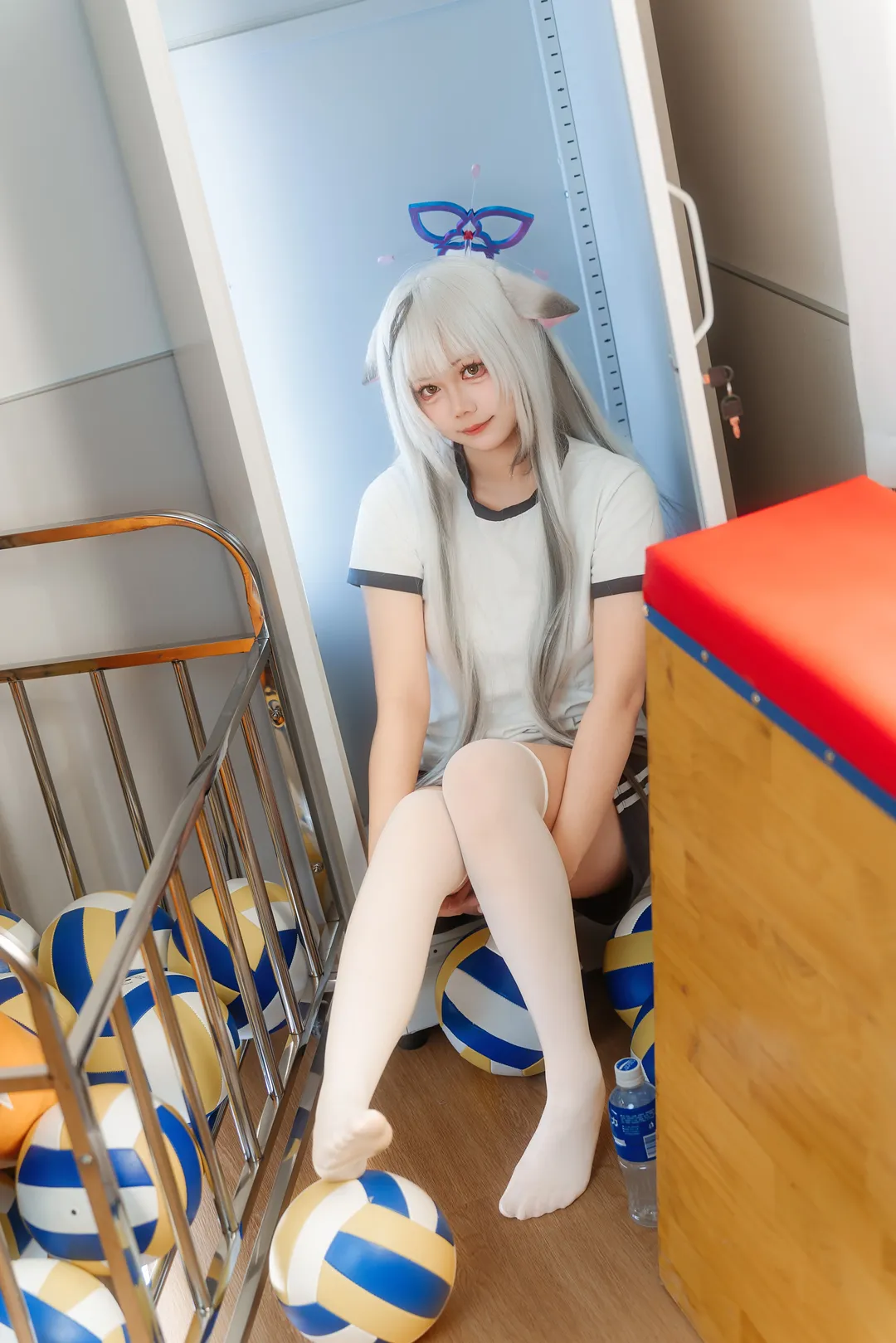 蔚蓝档案, 二次元cos, 春原心奈cos, 白丝cos, 体操服cosplay - 第9张