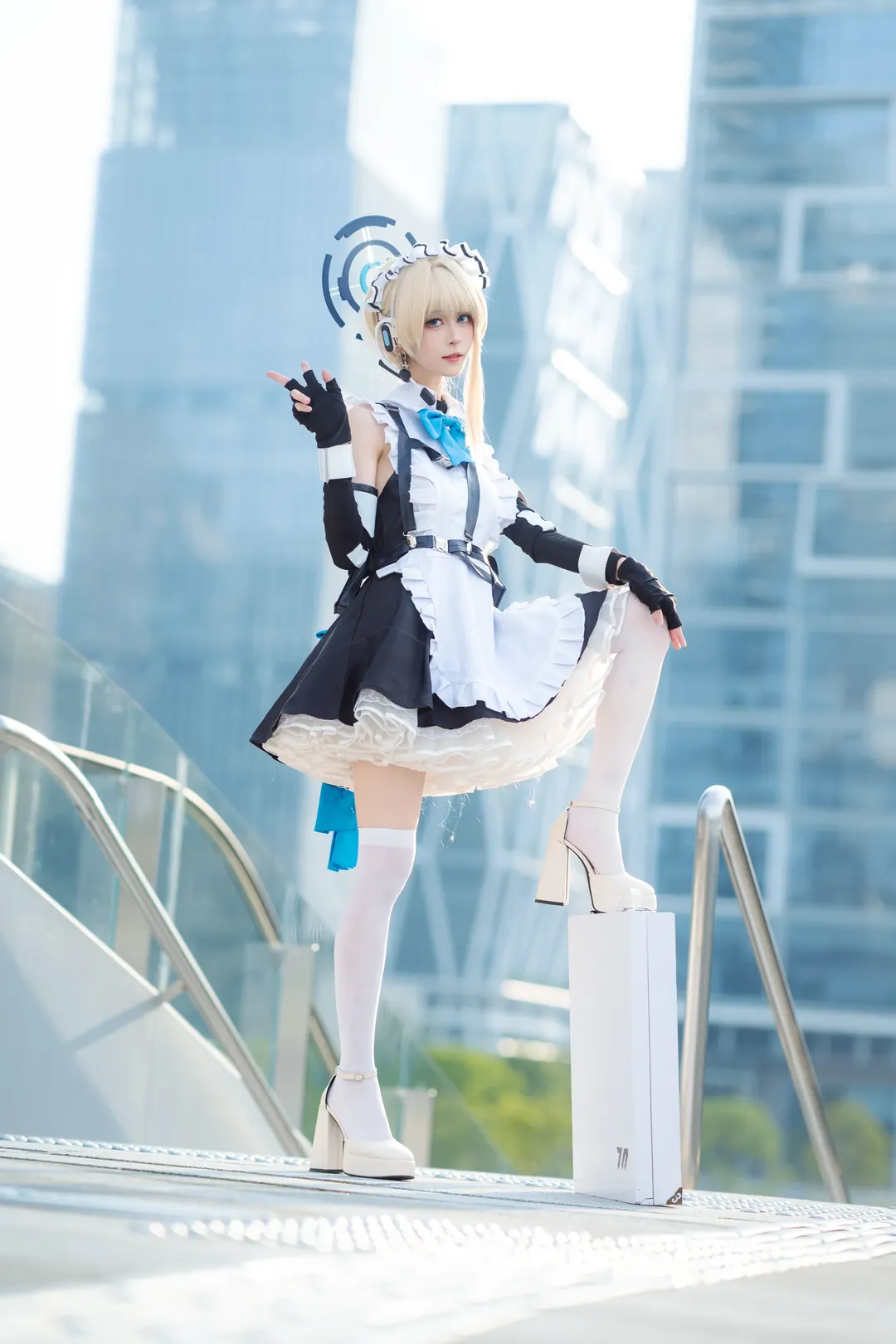 蔚蓝档案, 女仆装, 二次元cosplay, 白丝, 飞鸟马时cos - 第1张