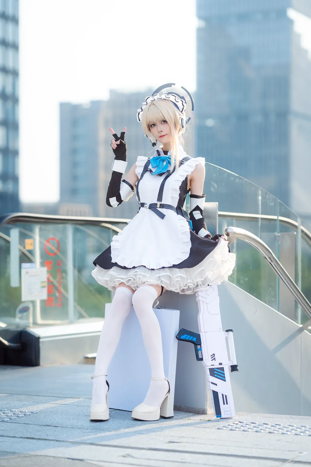 蔚蓝档案, 女仆装, 二次元cosplay, 白丝, 飞鸟马时cos - 第2张