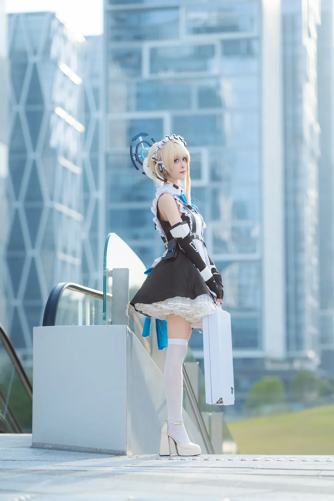 蔚蓝档案, 女仆装, 二次元cosplay, 白丝, 飞鸟马时cos - 第3张