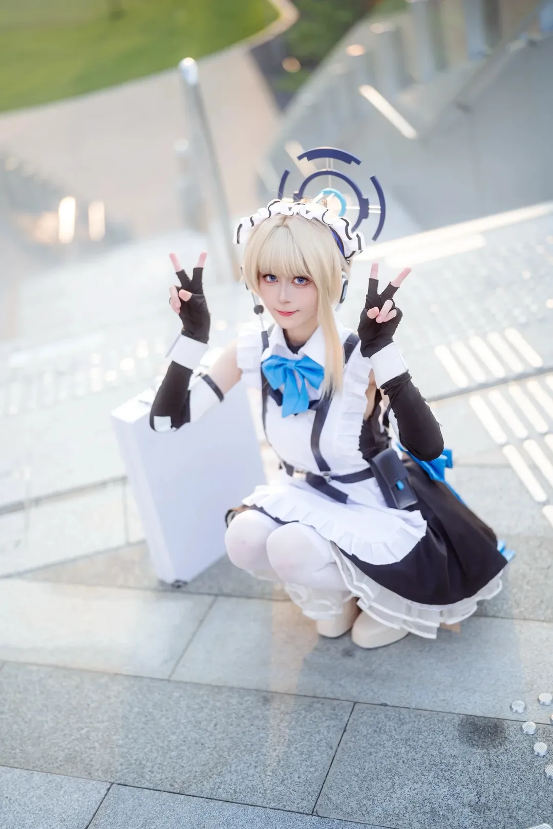 蔚蓝档案, 女仆装, 二次元cosplay, 白丝, 飞鸟马时cos - 第5张