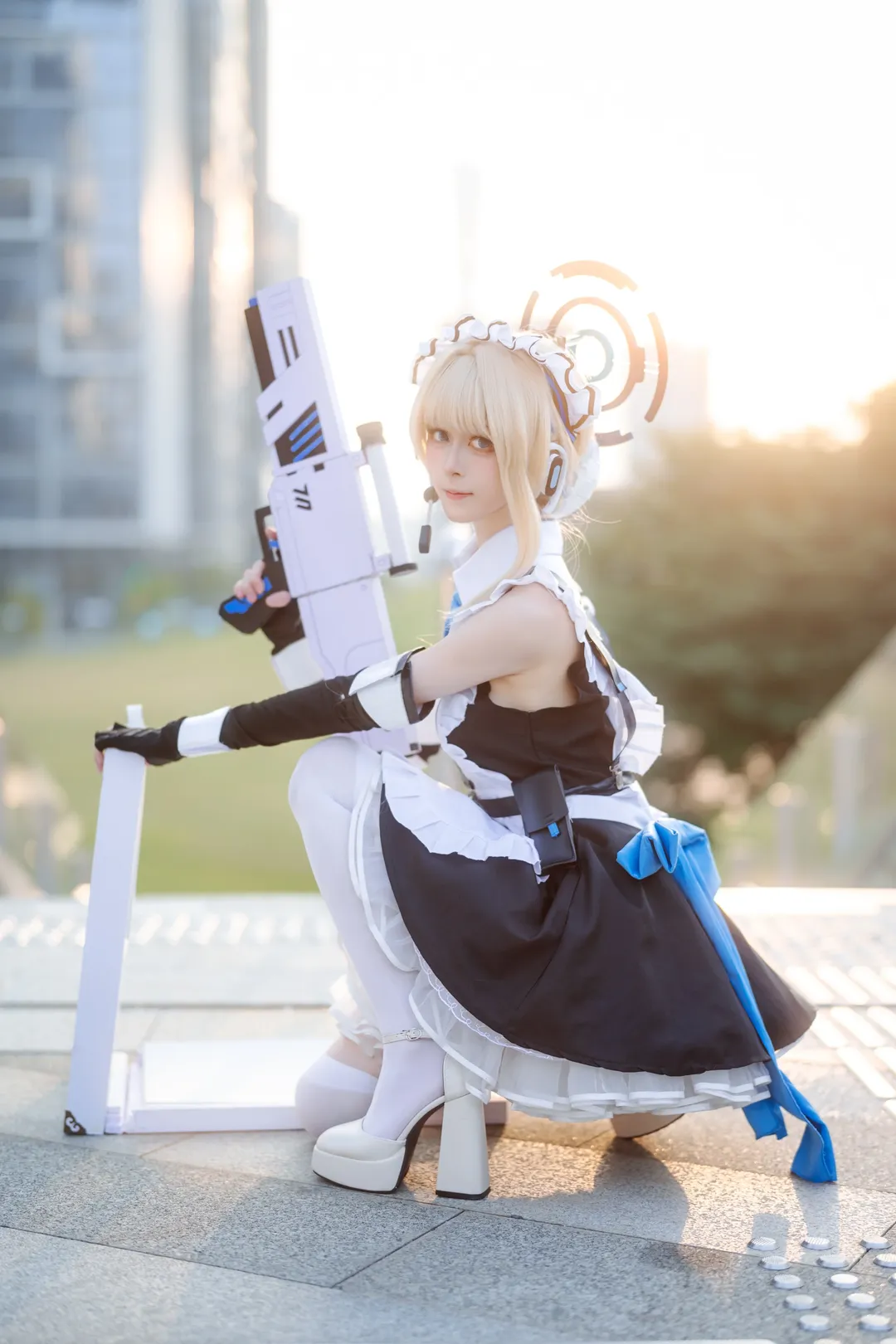 蔚蓝档案, 女仆装, 二次元cosplay, 白丝, 飞鸟马时cos - 第6张