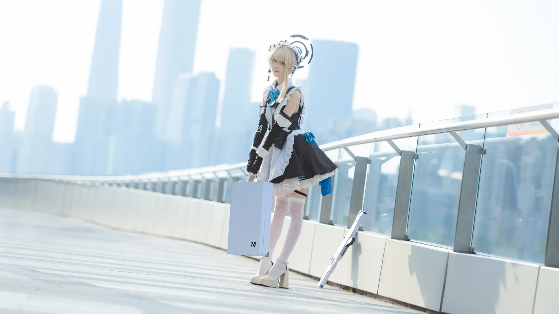 蔚蓝档案, 女仆装, 二次元cosplay, 白丝, 飞鸟马时cos - 第8张