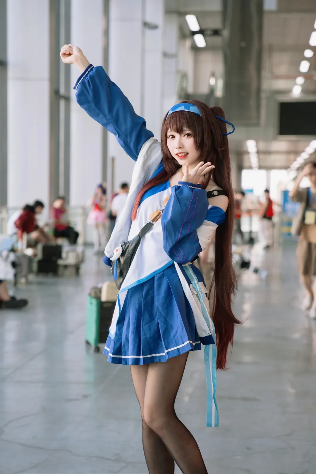 原神, イベント写真, ホタルACGエキスポ, 胡桃コスプレ, 黒タイツ コーデ - 4枚目