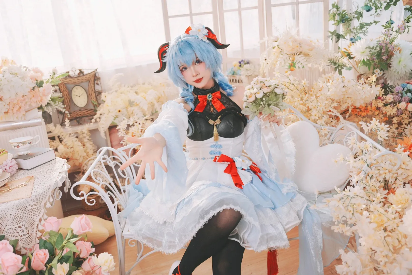 原神, 甘雨cos, 永诺宜拍Cosplay, 黑丝cosplay, 五零定影像会馆 - 第4张