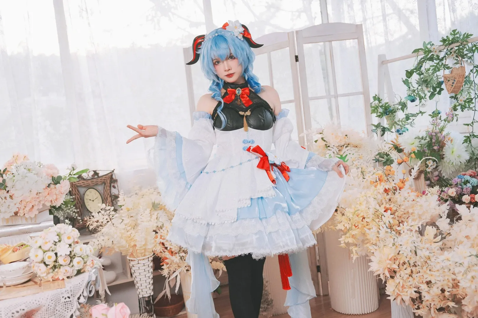 原神, 甘雨cos, 永诺宜拍Cosplay, 黑丝cosplay, 五零定影像会馆 - 第9张
