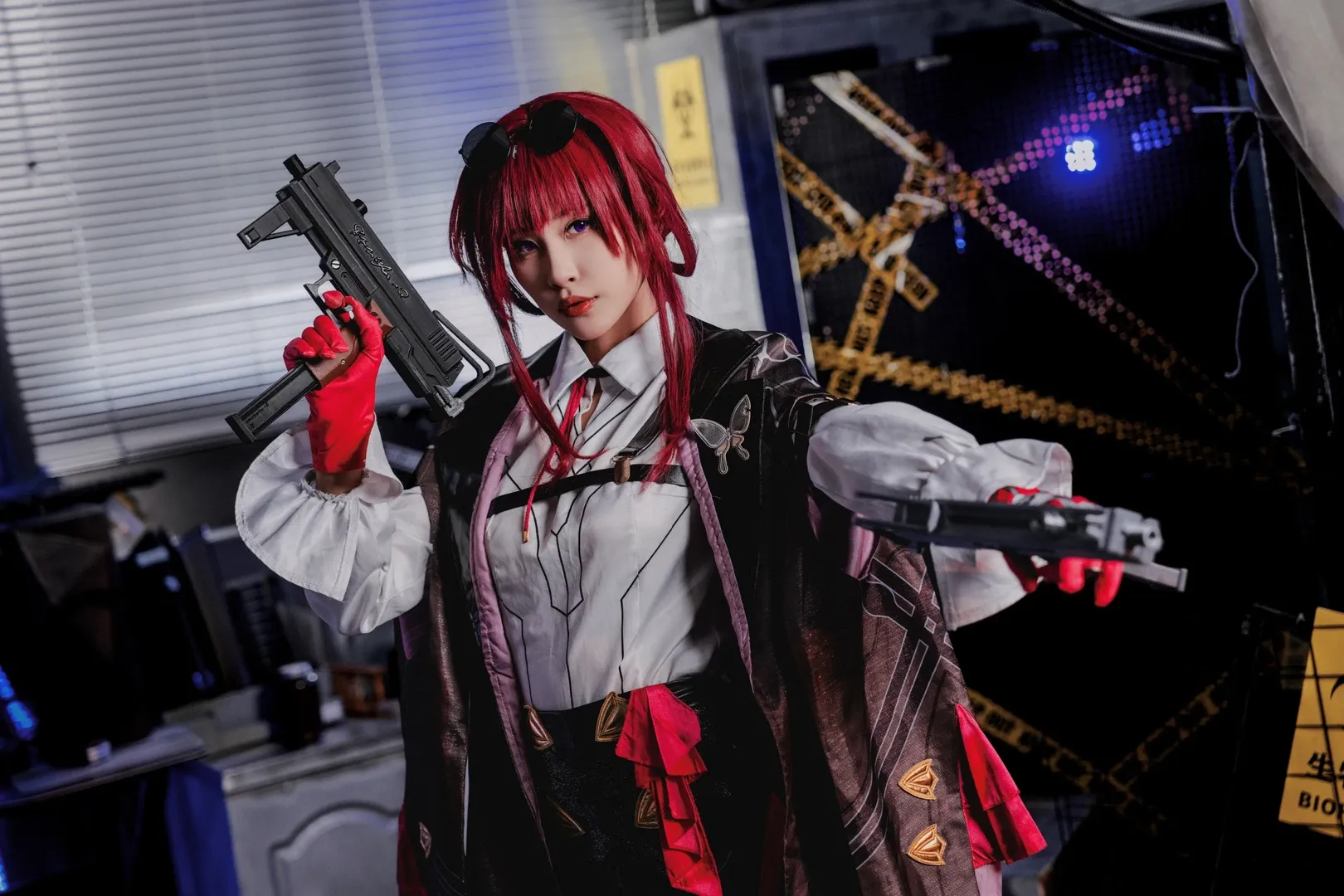 崩坏星穹铁道, 卡芙卡cos, 黑丝穿搭, 赛博朋克cosplay, 战术风人像 - 第5张
