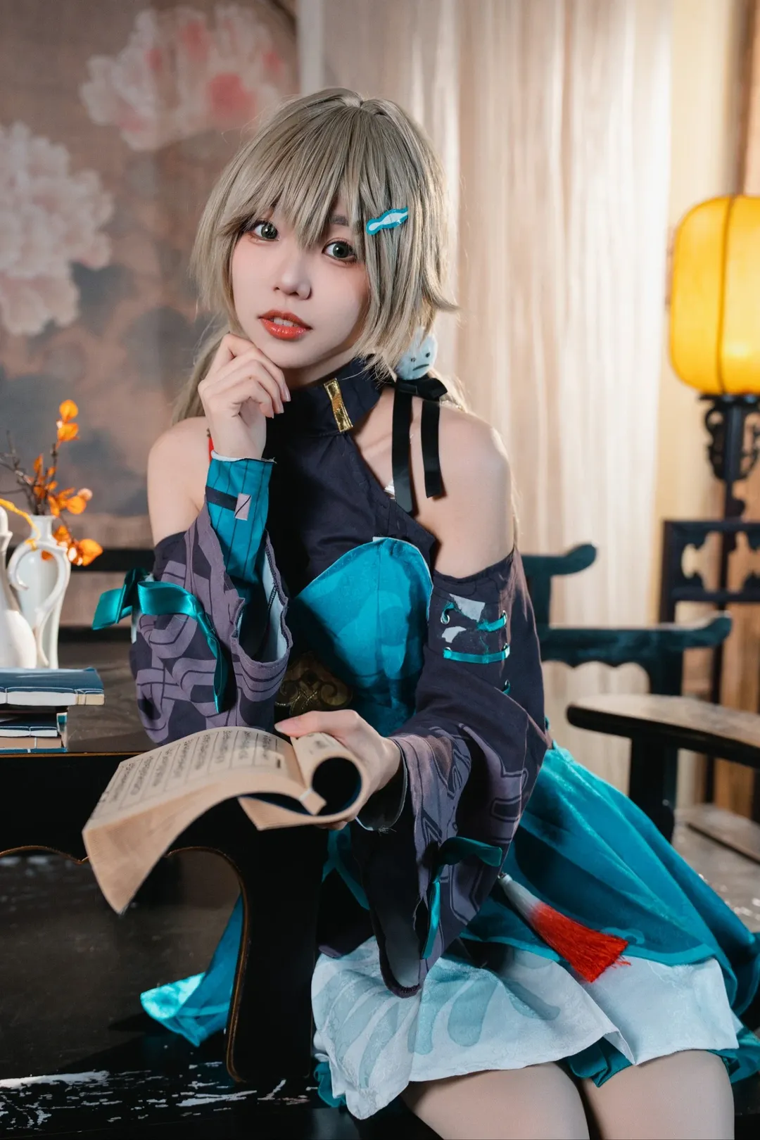 崩壊：スターレイル, 青雀 コスプレ, コスプレ撮影, ストッキングコーデ, 古風写真 - 3枚目