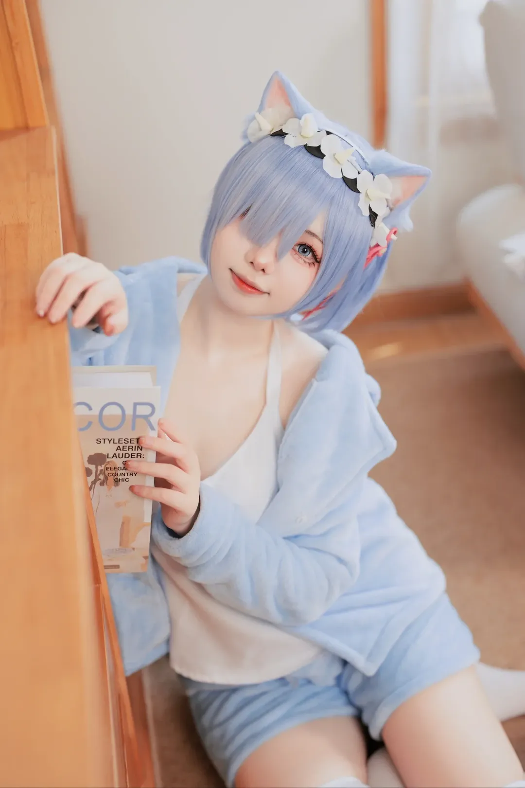 二次元, 白丝, 雷姆cos, re0从零开始的异世界生活, 居家服cos - 第8张