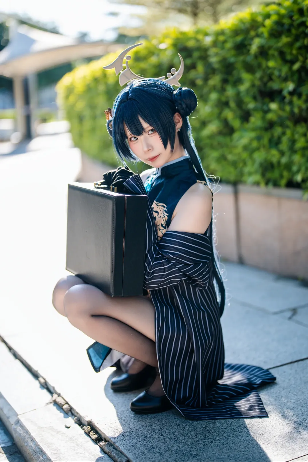 蔚蓝档案, 漫展返图, 龙华妃咲cos, cosplay日常, 丝袜穿搭 - 第3张