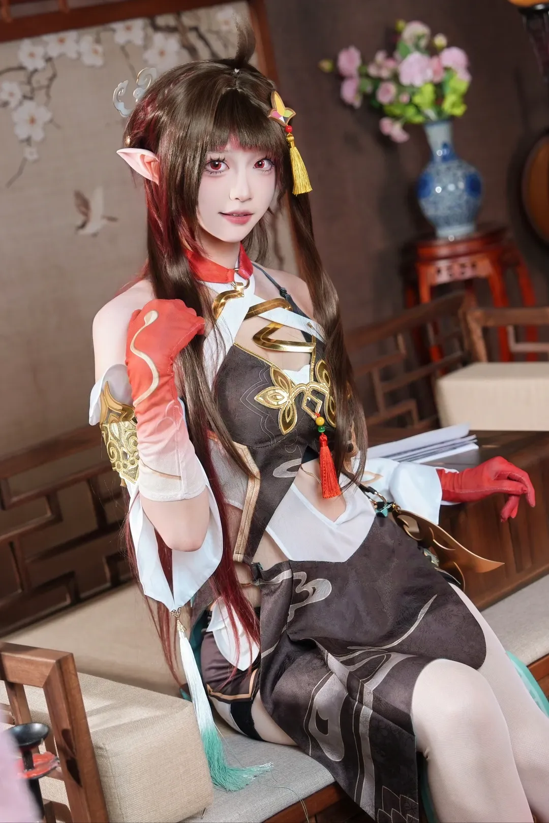 崩坏星穹铁道, 古风cosplay, 灵砂cos, 国风摄影, 白丝穿搭 - 第5张
