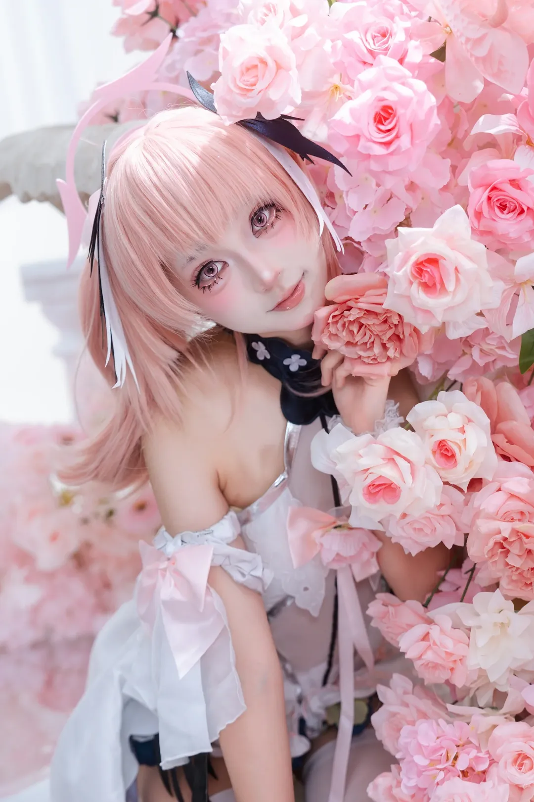 蔚蓝档案, Cosplay摄影, 花嫁, 下江小春cos, 白丝 - 第9张