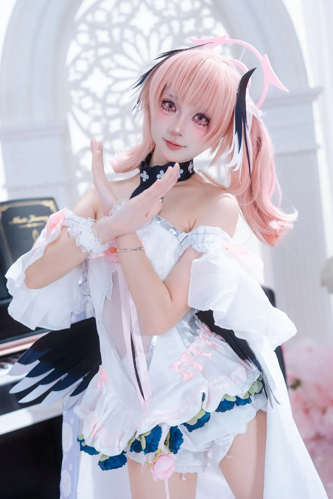 二次元少女, 蔚蓝档案, 下江小春cos, 萌妹cosplay, 白丝cosplay - 第3张