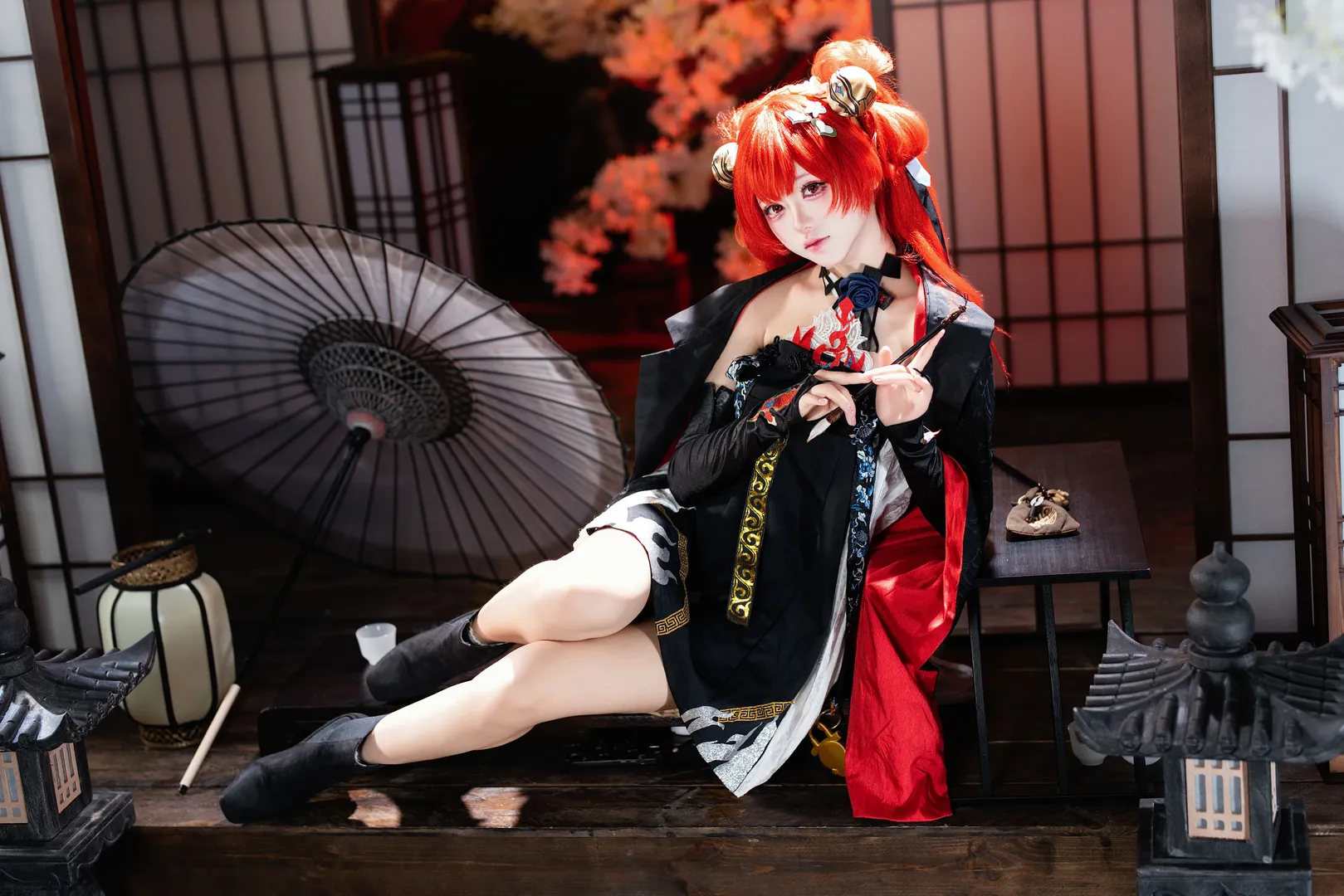 鸣潮, cosplay正片, 日式和风, 锁暝cos, 红发双丸子 - 第10张
