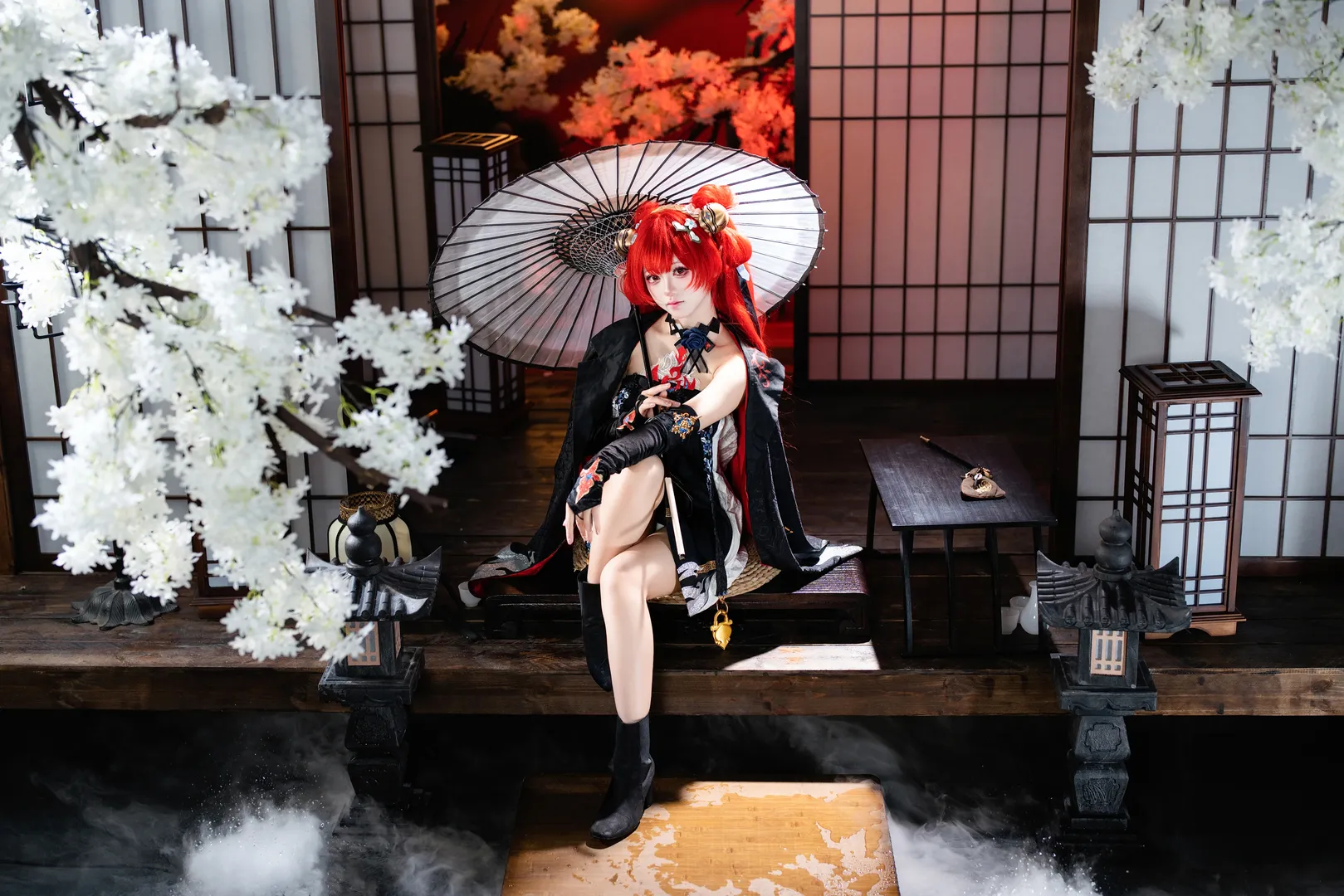 鸣潮, cosplay正片, 日式和风, 锁暝cos, 红发双丸子 - 第2张