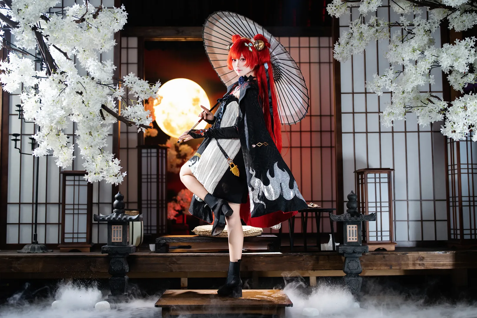 鸣潮, cosplay正片, 日式和风, 锁暝cos, 红发双丸子 - 第3张